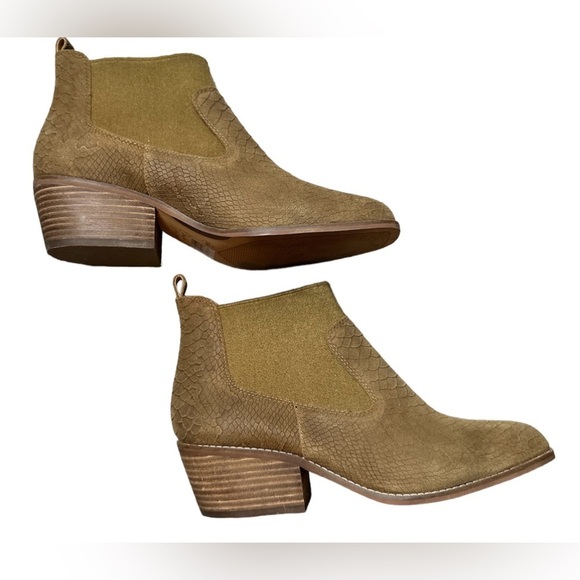 Crown Vintage Women's Leather Giancita Slip On Ankle Boots Size 9.5 Tan EUC! - Picture 5 of 9